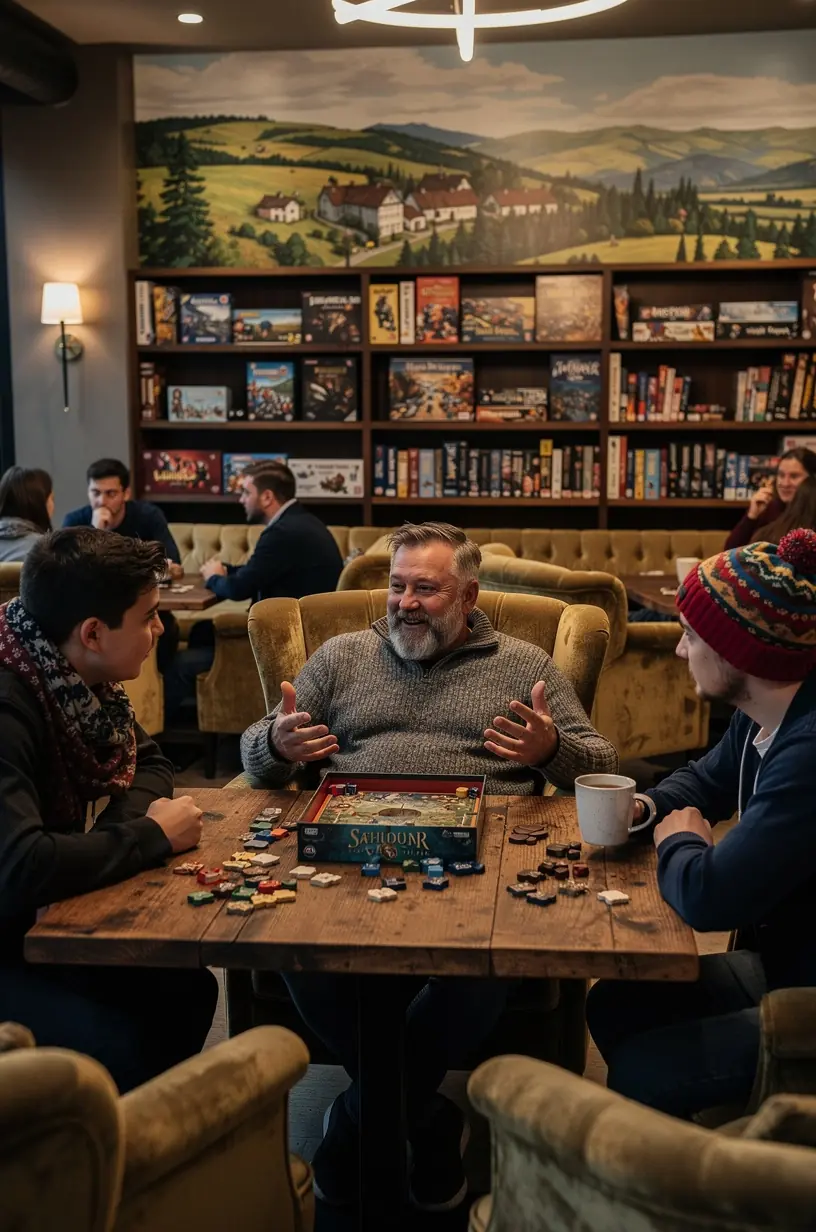 Interactive learning session with board games and exhibitions
